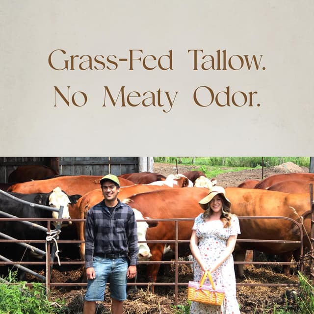 Detalle de Beef Tallow for Skin Tallow and Honey Balm for Face — Non-Greasy Tallow Moisturizer (Gift-Ready)