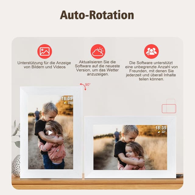 Thumbnail 4 de Golony Frameo 10,1 Zoll Digitaler Bilderrahmen