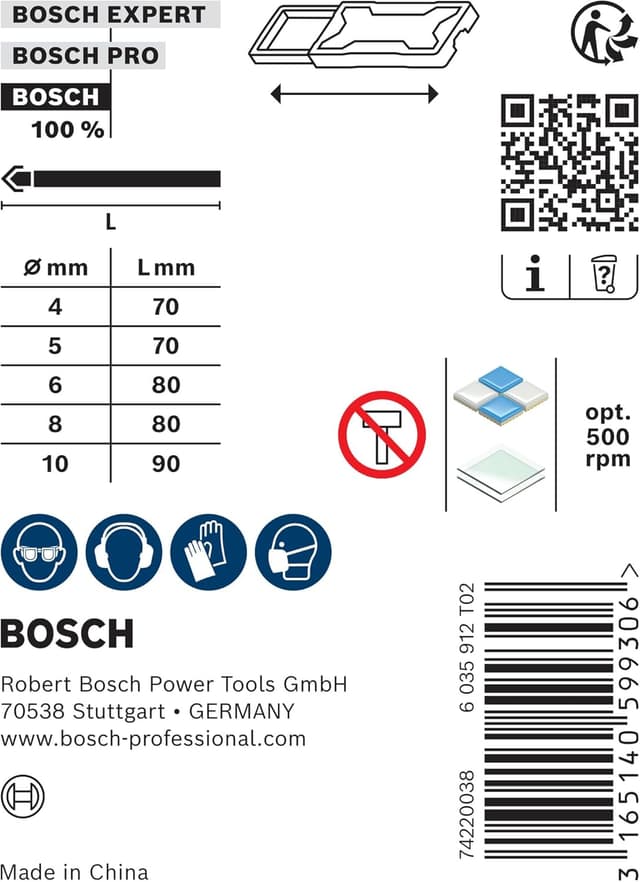Detalle 2 de Bosch CYL-9 SoftCeramic brocas para azulejos Ø 4–10 mm 🛠