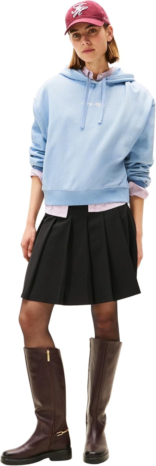 Detalle 2 de Tommy Hilfiger Sweat à Capuche Femme Classic Script Fleece