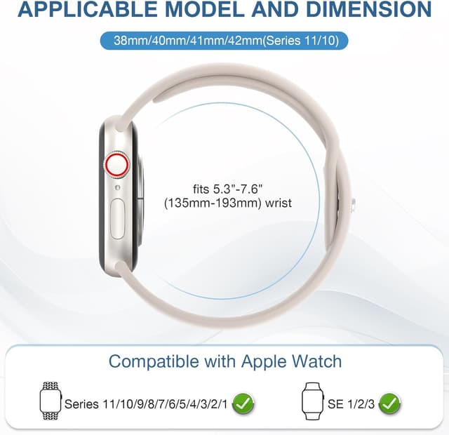 Detalle 2 de Apple Watch Sport Bands 10-Pack, Compatible 38–49mm