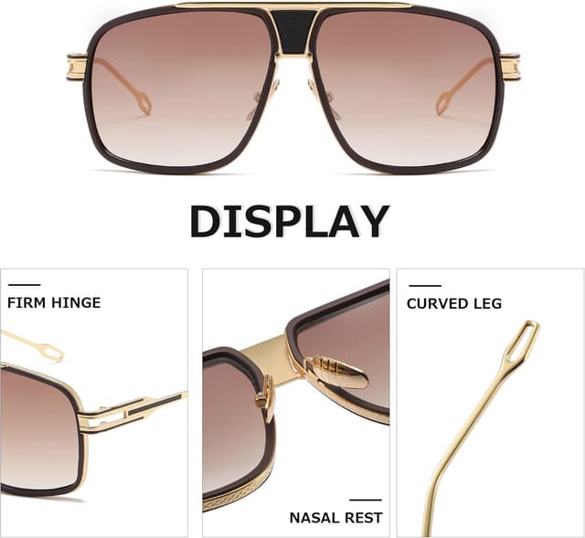 Detalle 2 de kimorn Retor goggle-style sunglasses (AE0336) with metal frame