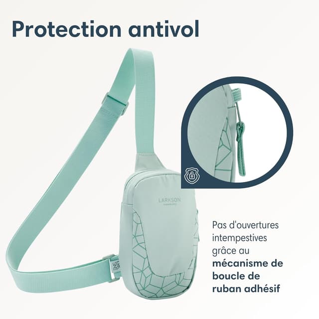 Detalle 2 de LARKSON Nils – sac à bandoulière antivol compact, imperméable, pour téléphone, clés et portefeuille