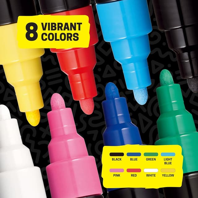 Thumbnail 1 de POSCA PC-5M 8-Color Paint Marker Set 8-pack 🎨