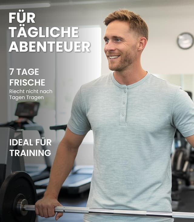 Thumbnail 4 de Merino Shirt Herren 100% Wolle