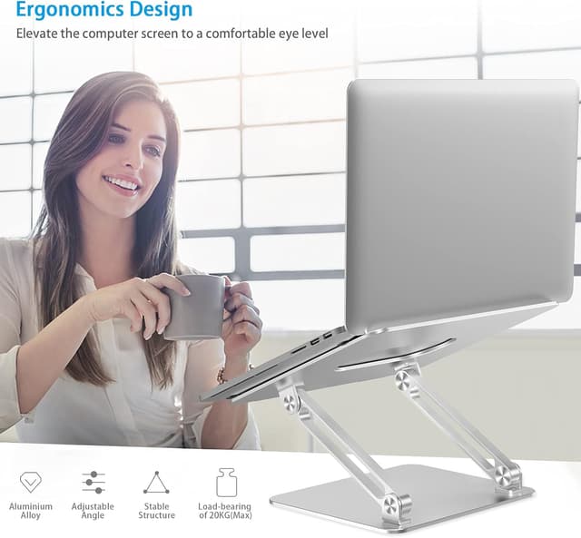 Detalle 2 de BoYata Laptop Stand ergonomic aluminium riser