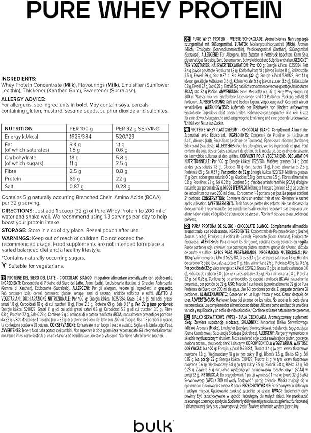 Thumbnail 6 de Bulk Pure Whey Protein 1kg 🍫 Alta concentración y rápida absorción