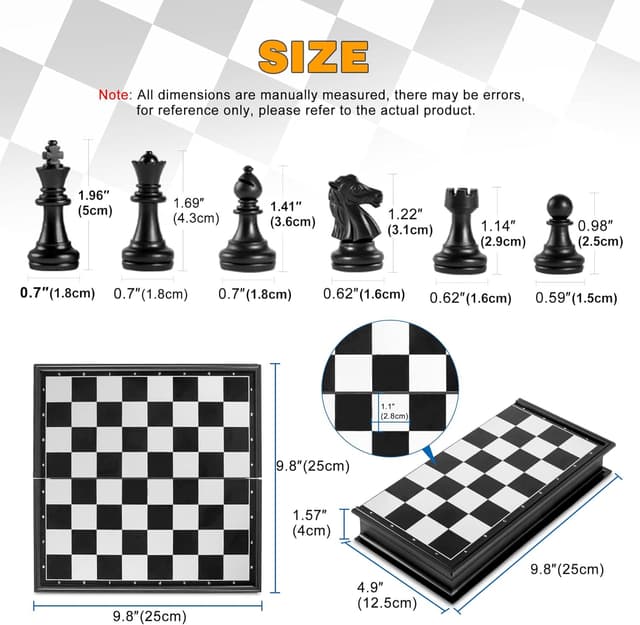 Detalle de Snocyo Chess Set magnetic travel chess board ♟