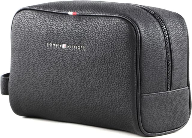 Detalle de Tommy Hilfiger Essential PU Washbag neceser negro