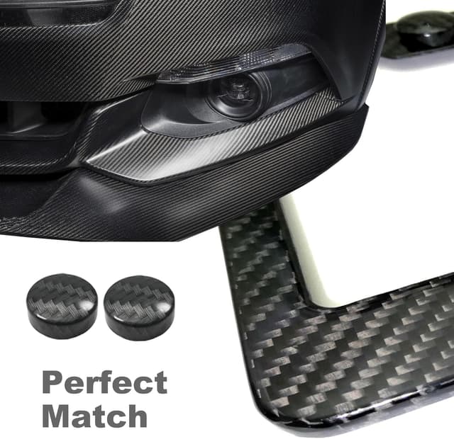 Thumbnail 4 de ZXFOOG Carbon Fiber License Plate Frame 6.2x12.2in