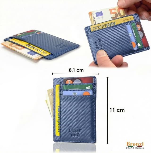 Detalle 2 de Portafoglio Slim Bronzi RFID 13,56 MHz