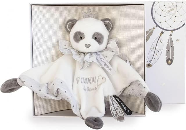 Thumbnail 6 de Doudou et Compagnie DC3536 ATTRAP-REVE Panda Bettdecke im Geschenkkarton – grau