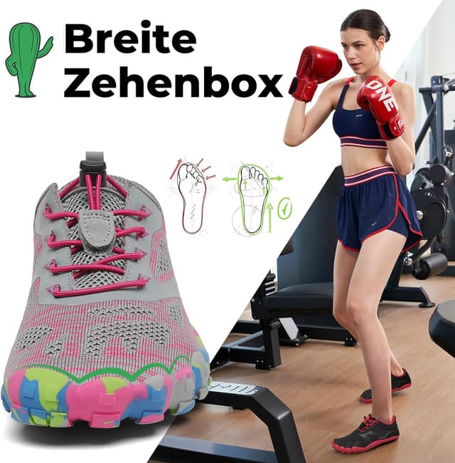 Detalle de SAGUARO Unisex Barfußschuhe für Outdoor & Trail mit Zehenbox (Zero-Drop), Gr. 36–48