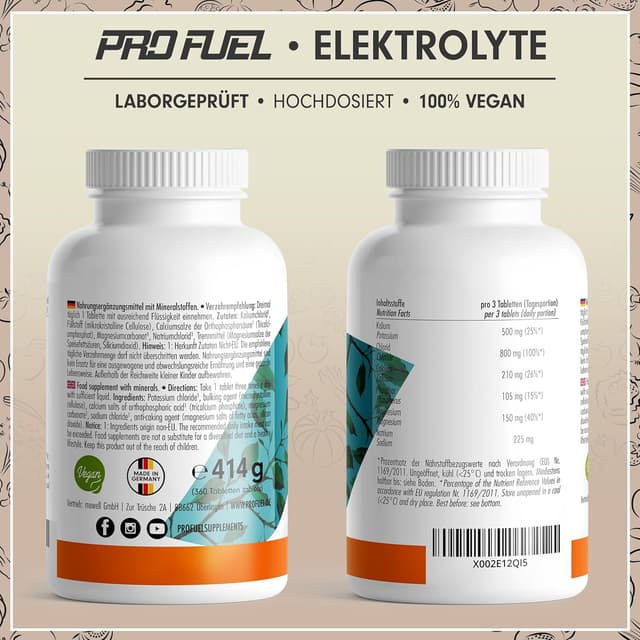 Detalle 1 de Elektrolyte Tabletten 360x, 1.990 mg