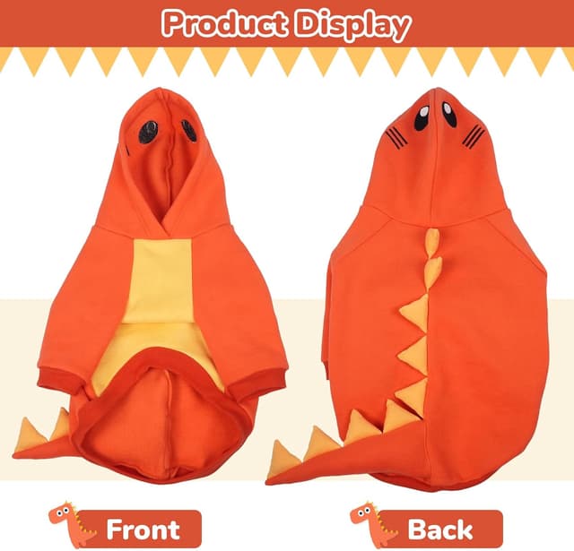 Detalle 2 de LeLePet dinosaur dog costume hoodie XS