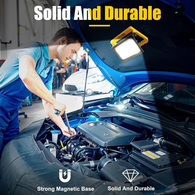 Detalle de T-SUN Projecteur LED Chantier 60W 6000K IP66 portable à 3 modes