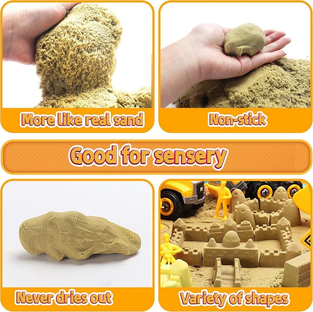 Detalle 2 de YIDESTARS Play Construction Sand Kit 2.2lbs 🚜