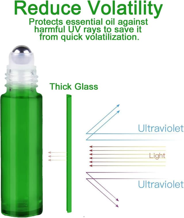 Detalle de 10ml Essential Oil Roller Bottles set