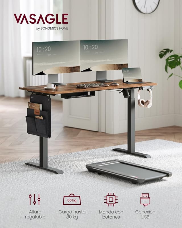 Detalle de VASAGLE scrivania elettrica 72-120 cm