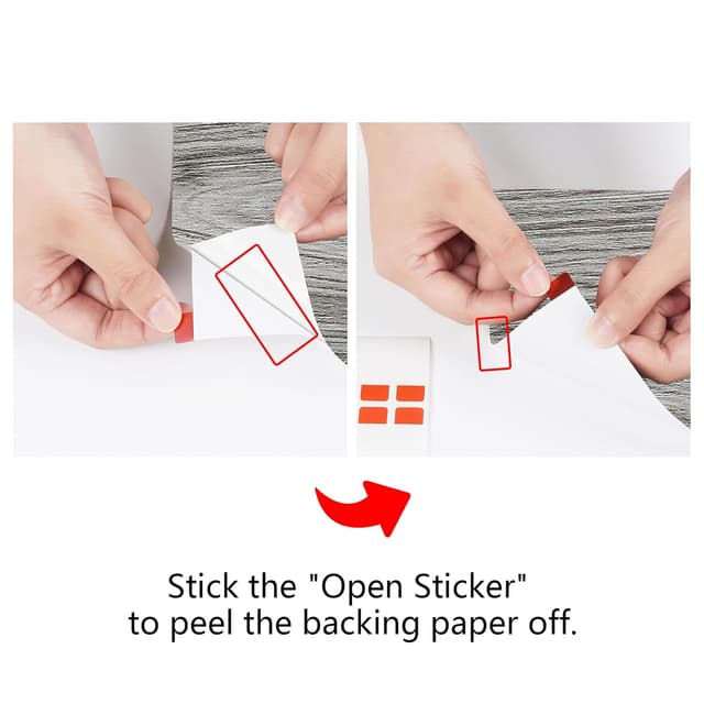 Detalle 2 de Livelynine selbstklebende PVC-Fliesen mit Holzoptik Grau (32 Fliesen, 90 x 15 cm) für Wohn- und Schlafzimmer