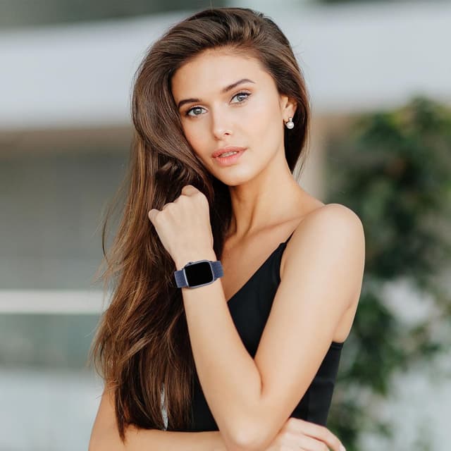 Detalle de Qimela Sport Loop Magnetic Braided Nylon Watch Band (38/40/41/42/44/45/46/49mm) for Apple Watch