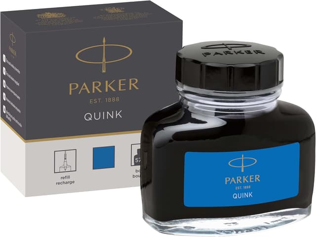 Detalle de Ricarica di inchiostro liquido Parker Quink blu lavabile da 57 ml per penne stilografiche