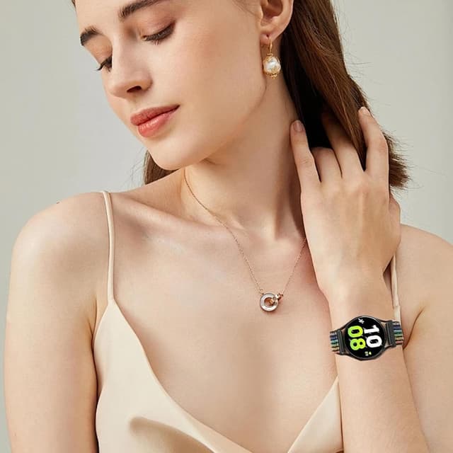 Detalle de FTYQUEE 4 Pack Nylon Watch Strap (Quick Release) – Adjustable Fabric Bands for 16mm–22mm Lugs