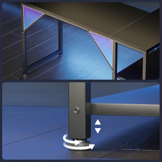 Detalle 2 de Coleshome Gaming Tisch 120x70 Eckschreibtisch