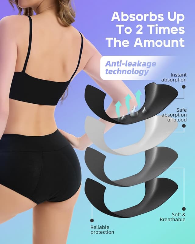 Thumbnail 3 de DTUOMO Periodenunterwäsche 60 ml Hoch Taille 3er Pack