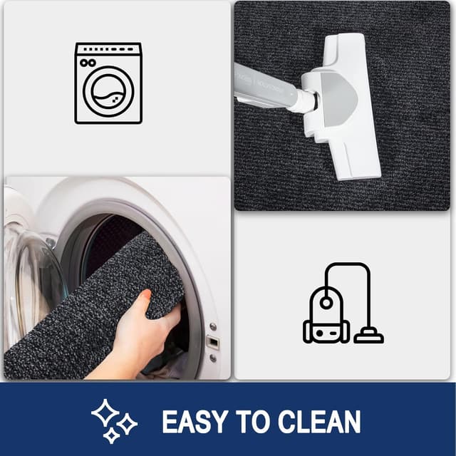 Thumbnail 6 de FCSDETAIL Dirt Trapper Indoor Door Mat 60 x 90 cm – Machine washable non-slip entrance rug