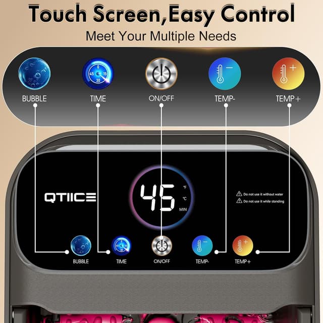 Detalle 2 de Qtiice Fußbad mit Digitaldisplay und Timer