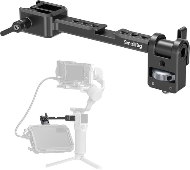 Detalle de SMALLRIG 5337 verstellbare Kamera-Monitorhalterung für DJI RS-Serie mit NATO-Schnellverschluss