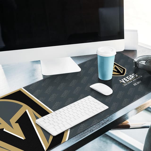 Detalle de YouTheFan NHL Officially-Licensed Logo Series Desk Pad (Water & Stain Resistant) with Non-Slip Rubber Backing