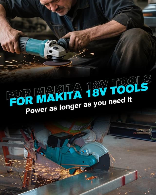 Thumbnail 6 de 18V 5,5Ah Akku mit Ladegerät für Makita