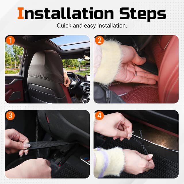 Thumbnail 4 de Einesin Sitzschoner Autositzbezüge universell Schwarz