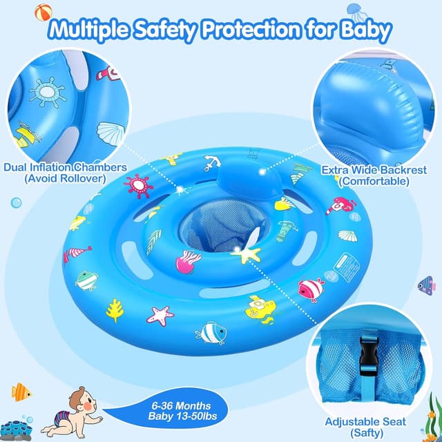 Detalle 2 de Inflatable Baby Pool Float 50+ UPF