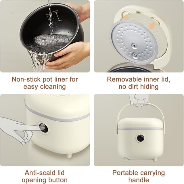 Detalle de Bar Bear multifunctional rice cooker 4 cups