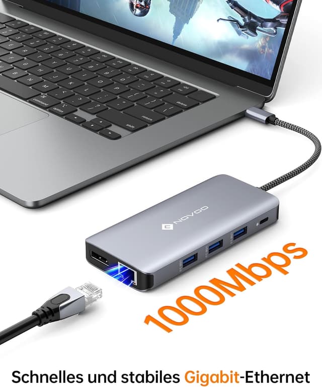 Thumbnail 6 de NOVOO Docking Station 4K Triple Display USB-C