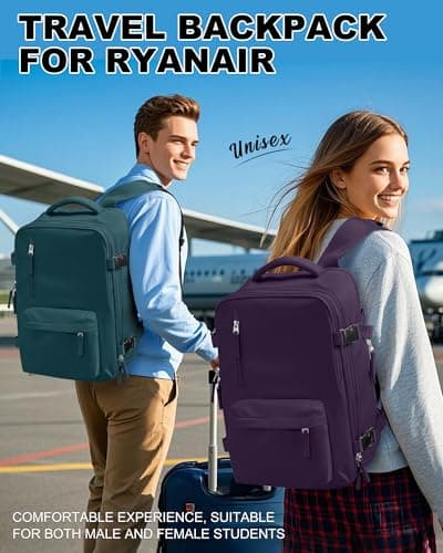 Detalle 2 de SZLX Mochila de viaje de cabina 40x30x20 (mujer) impermeable, compatible como equipaje de mano