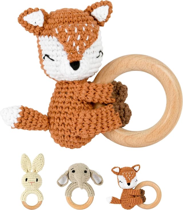 Imagen de OFFCUP Sonajero zorro de madera 0-12 meses en OfertitasTOP