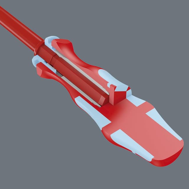 Detalle de Wera 05003991001 Porta-inserti a mano isolato VDE Kraftform in acciaio inox (9 x 98 mm)