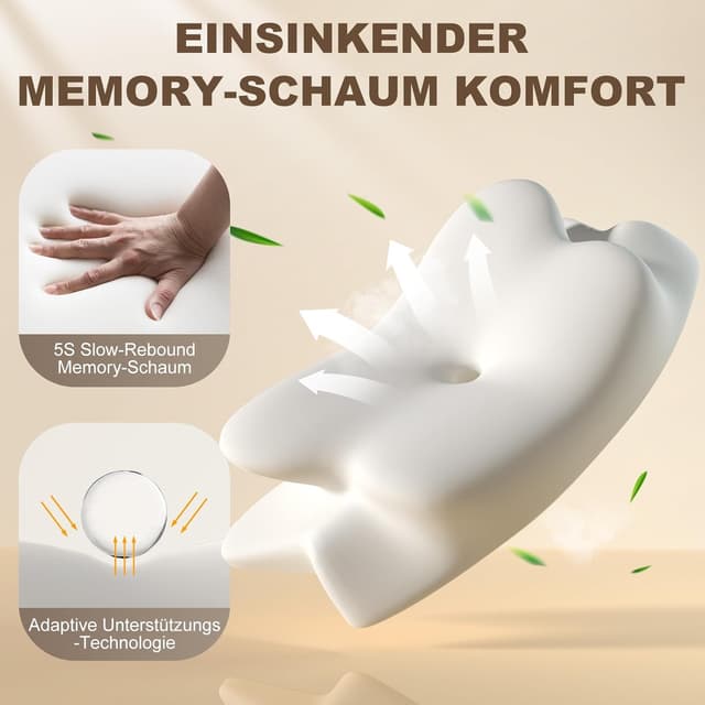 Thumbnail 4 de Asbtos Nackenkissen Memory Foam 66 x 40 x 14 cm