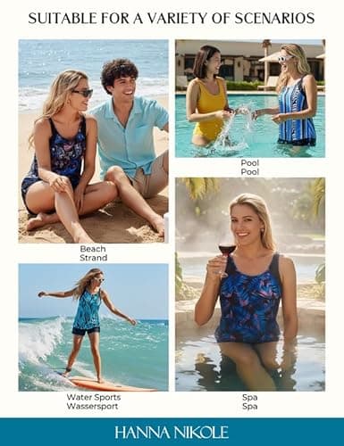 Thumbnail 4 de Hanna Nikole Tankini Set with Built-in Bra