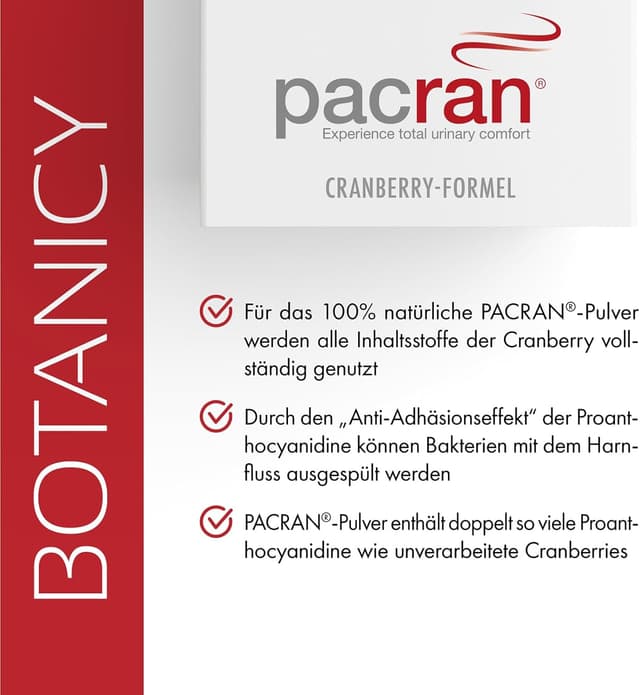 Detalle 1 de BOTANICY Cranberry + D‑Mannose 60 Tabletten