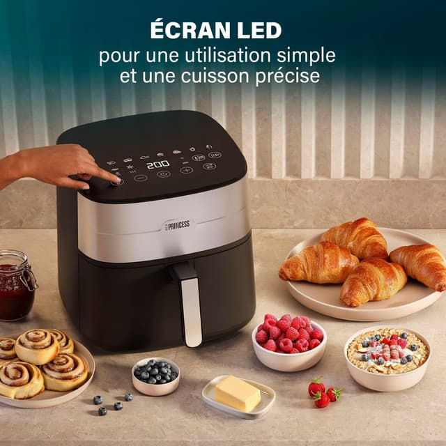 Detalle de Princess Dual Heat Airfryer 8L XXL (182280) – friteuse à air chaud double chauffe