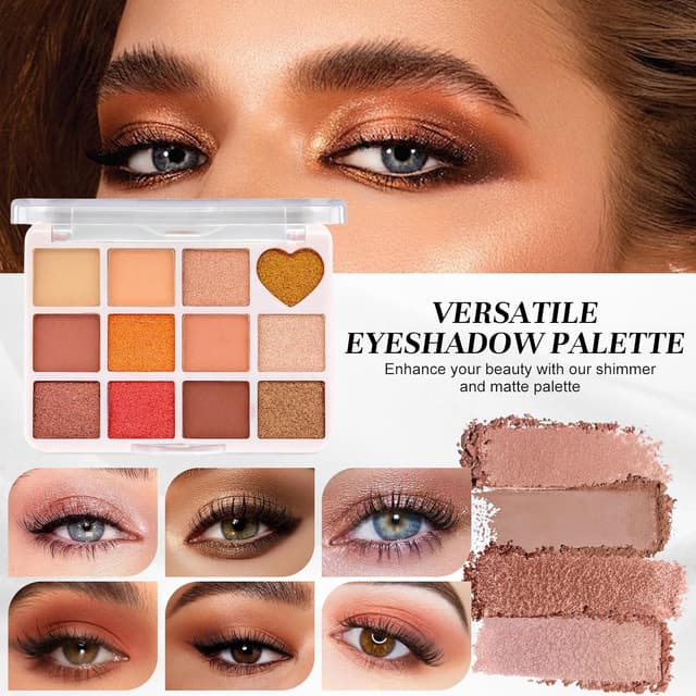 Detalle de Set Trucchi Donna Tutto in Uno in Trousse Ragazza con palette ombretti, correttivi, fondotinta, mascara, gloss e liner