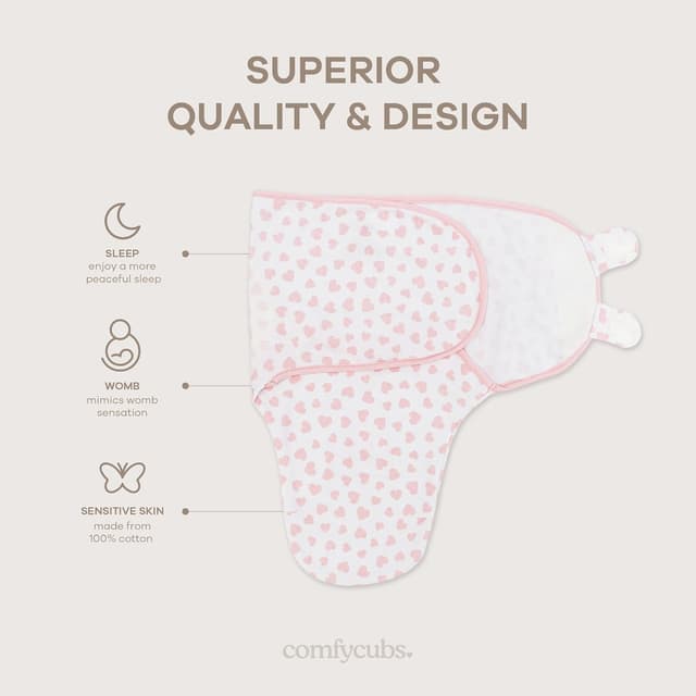 Thumbnail 2 de Comfy Cubs Easy Swaddle Blanket 3 Pack