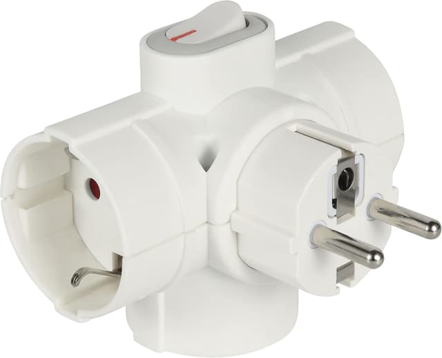 Detalle 2 de Electraline 55090 Adaptador triple Schuko 16A