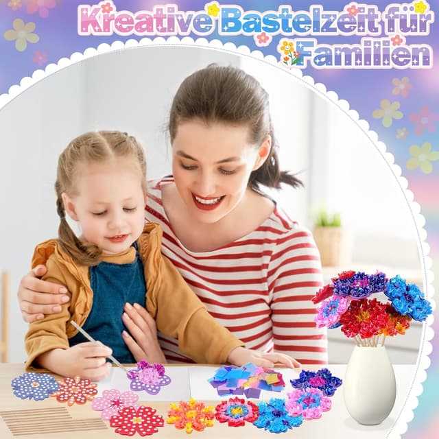 Detalle de Bastelset Blumenstrauß DIY für Kinder ab 5 Jahre