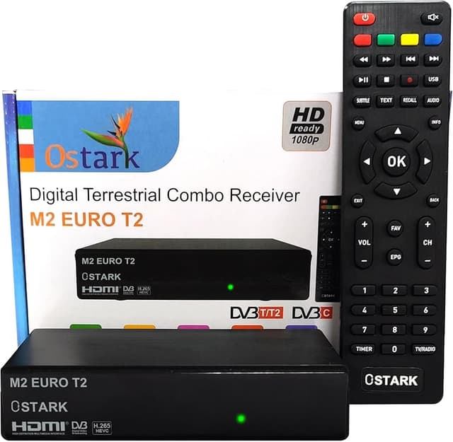 Imagen de Ostark Euro T2 Receptor TDT Full HD 🎥 para Dos TV en OfertitasTOP